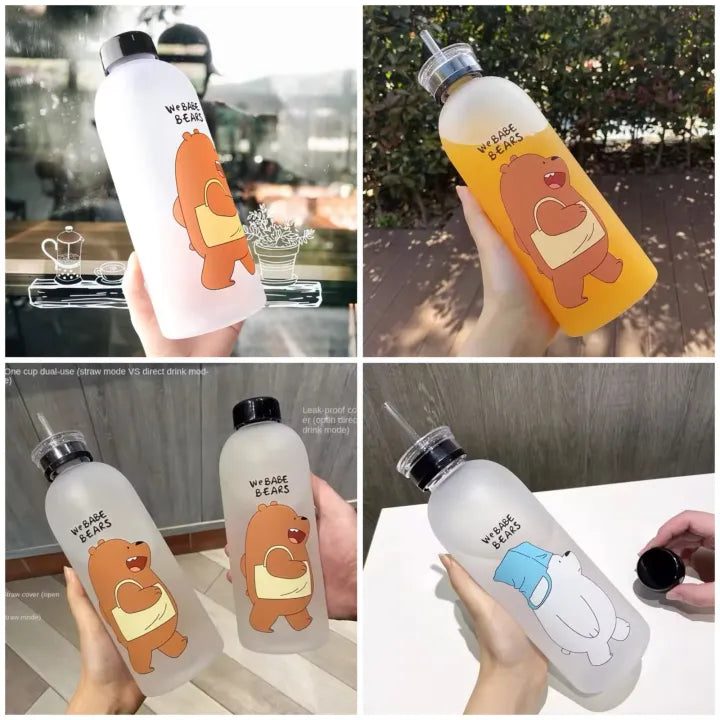 Apex Aesthetic Straw Transparent Water Bottle